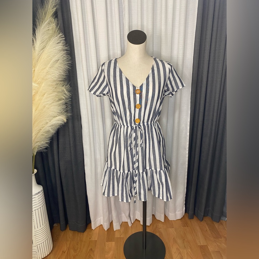 Navy stripe dress
